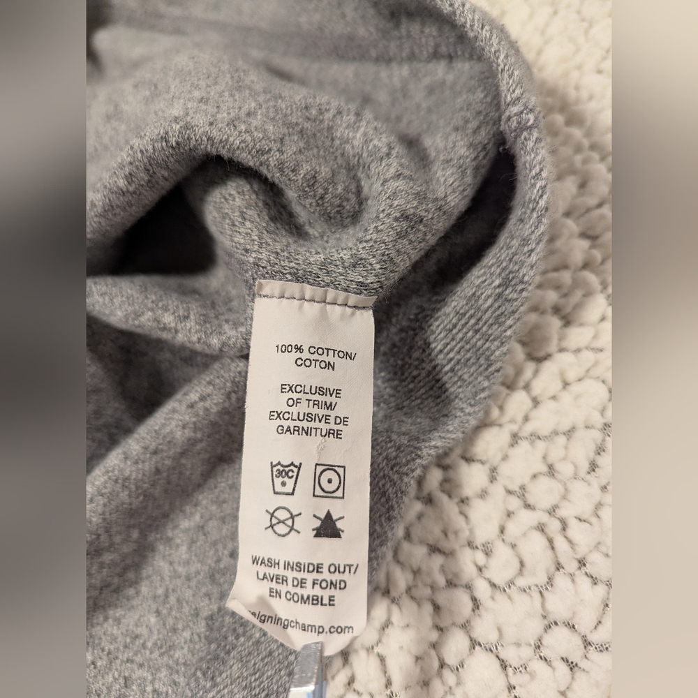 Reigning Champ Mélange Loopback 1/2 Half-Placket Snap Button Heathered Grey M - Picture 13 of 14